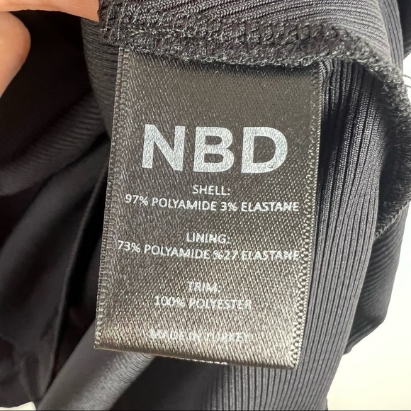 NBD Revolve Unforgiven Ribbed Lattice Dress Black size Small - Picture 9 of 11